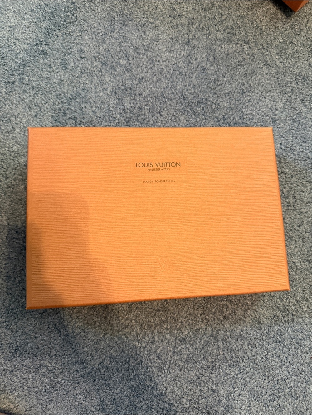 Louis Vuitton Orange Textured Gift Box with Logo